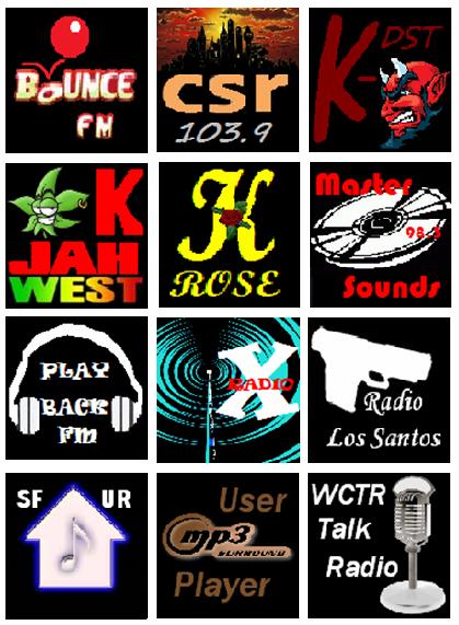 Радио сан андреас. Радио ГТА. Радио ГТА са. GTA San Andreas логотипы радио. Радио ГТА логотип.